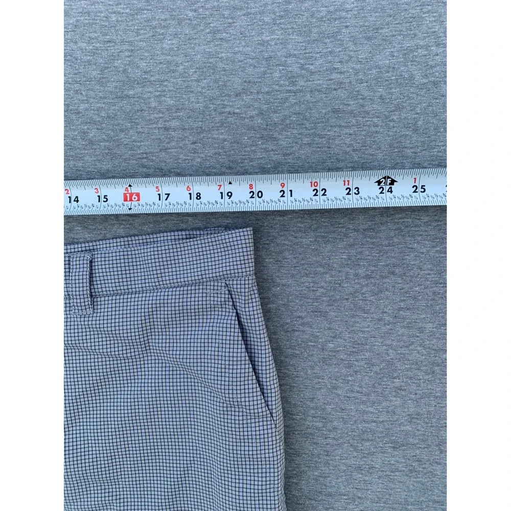 Callaway Mens Blue Gingham Plaid Golf Shorts Stretch Performance Size 38